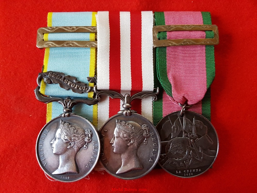 Crimean War Medal and Indian Mutiny Medal group with Turkish Crimea Medal