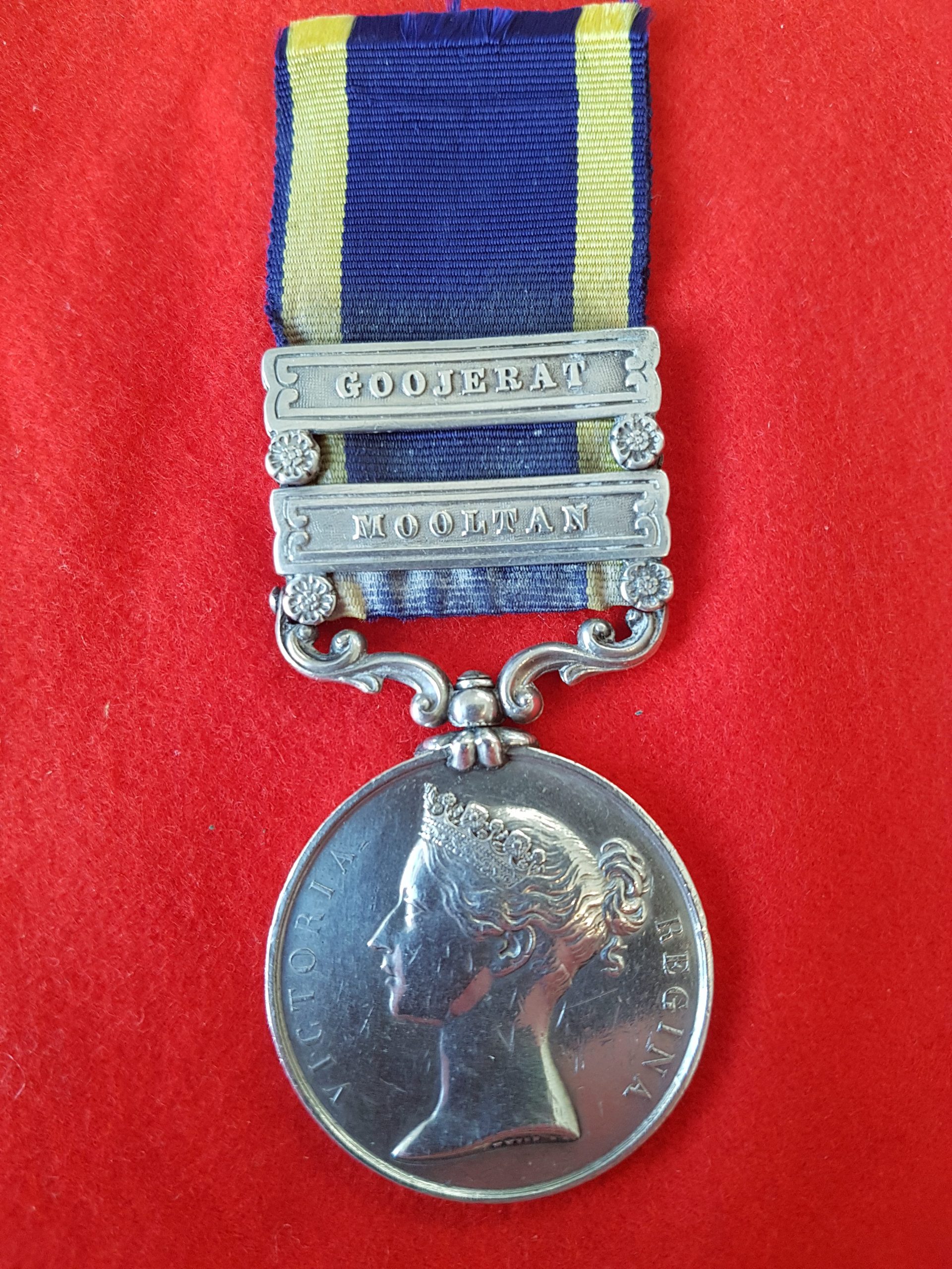 Punjab Medal 1849 with Goojerat and Mooltan clasps medalbuyers.com