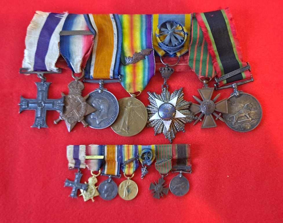 garjak nuer military cross medal group with Egytptian Order of the Nile