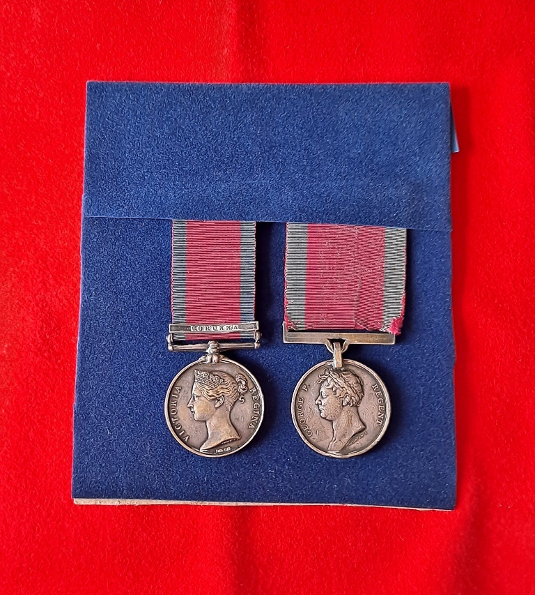 A very fine Waterloo Medal & Military General Service Medal with Corunna clasp