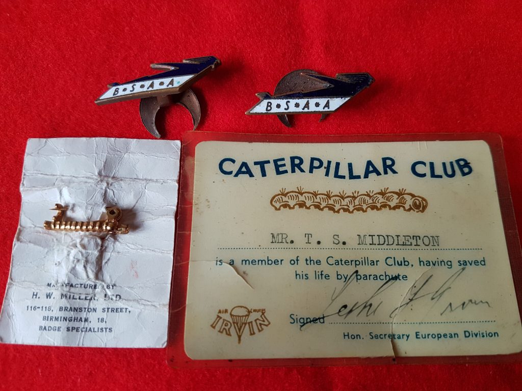CATERPILLAR CLUB brooch