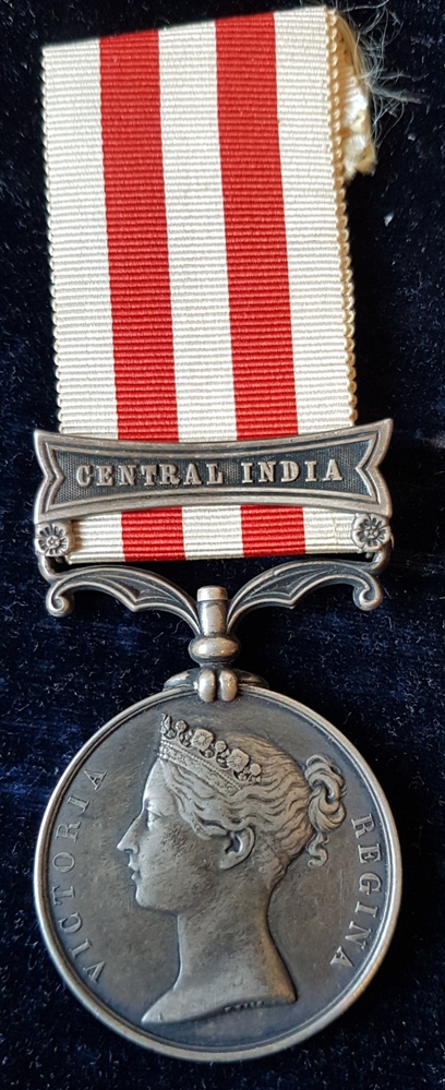 Indian Mutiny or Sepoy Rebellion Medal with Central India clasp