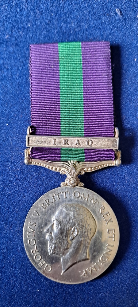 General Service Medal (IRAQ clasp) named to a civilian member of the Financial Advisory Staff
