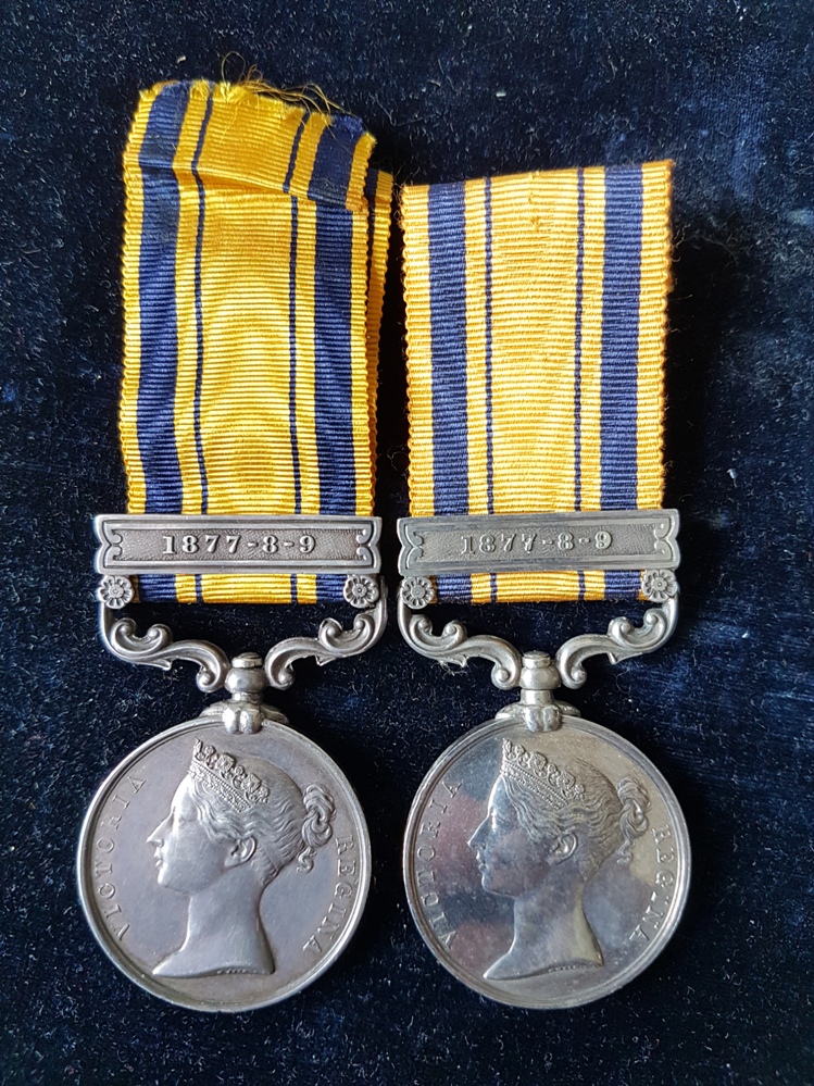 zulu war medals, isandlwana casualty medal, 24th foot medal, south wales borderers medal
