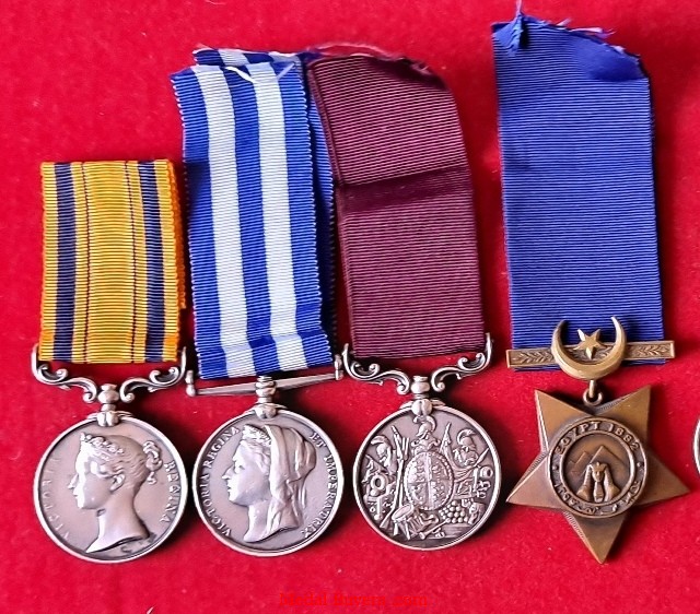 South Africa medal, egypt medal, long service medal and khedive's star